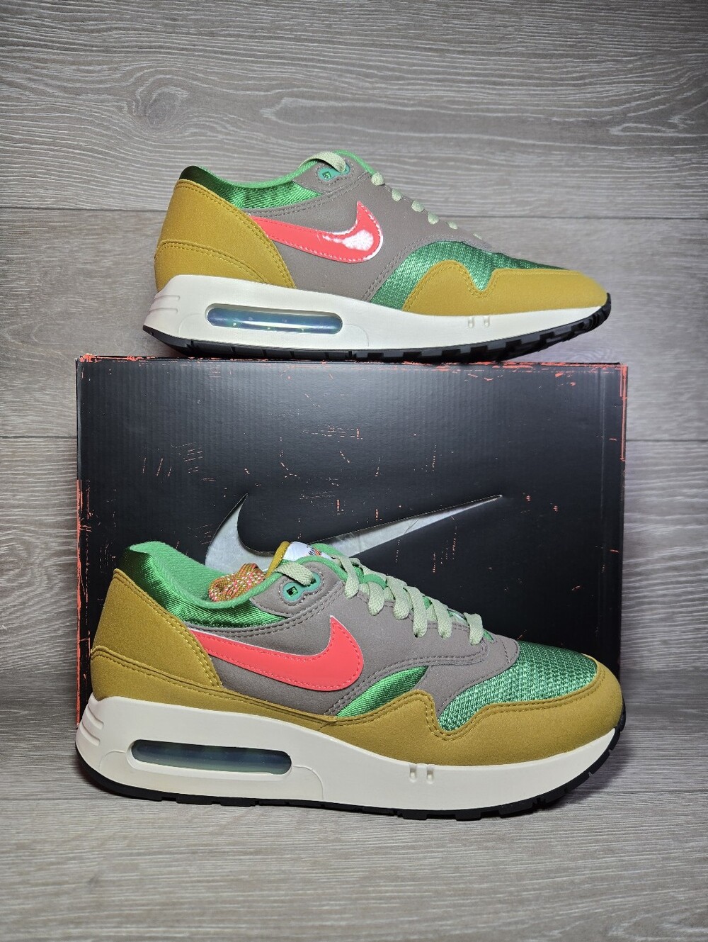 Nike Air Max 1 '86 PRM Powerwall BRS Classic Green / Ember Glow HF0551-300 New